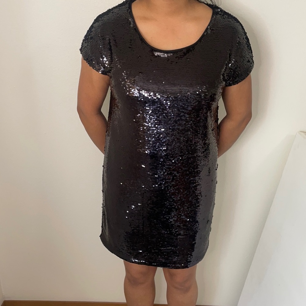 Black Sequined Dress